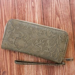 CLOSET CLOSING FRIDAY! Faux Leather-Stamped Wallet